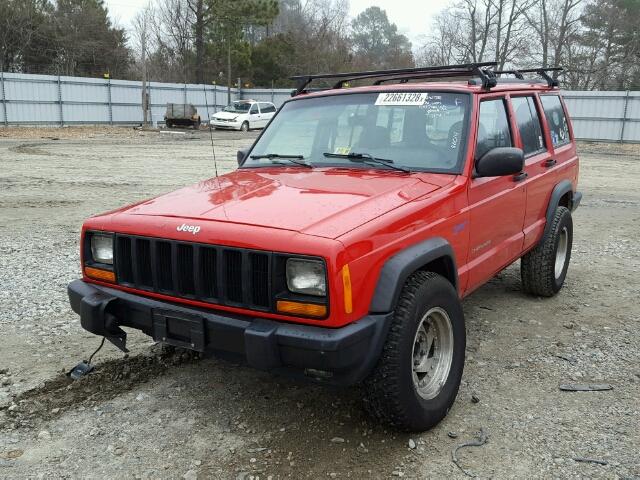 1J4FJ68S4WL114553 - 1998 JEEP CHEROKEE S RED photo 2