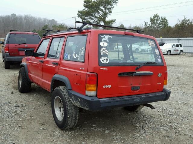 1J4FJ68S4WL114553 - 1998 JEEP CHEROKEE S RED photo 3