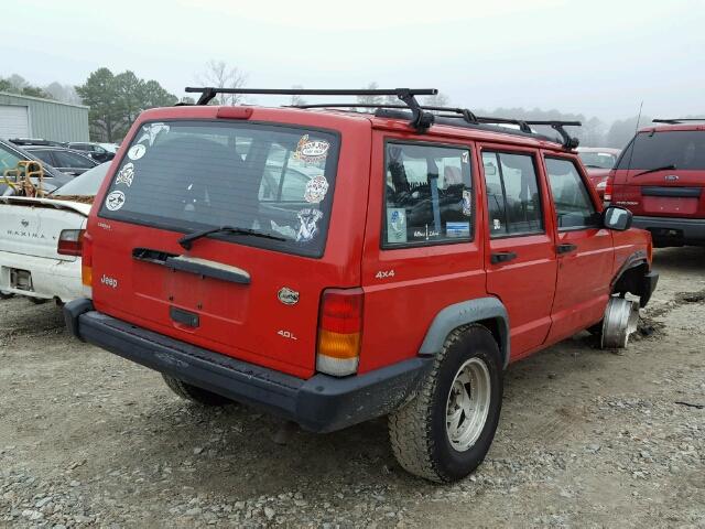 1J4FJ68S4WL114553 - 1998 JEEP CHEROKEE S RED photo 4