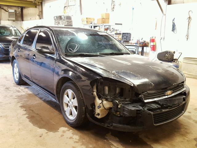 2G1WB5EK6A1107225 - 2010 CHEVROLET IMPALA LT BLACK photo 1