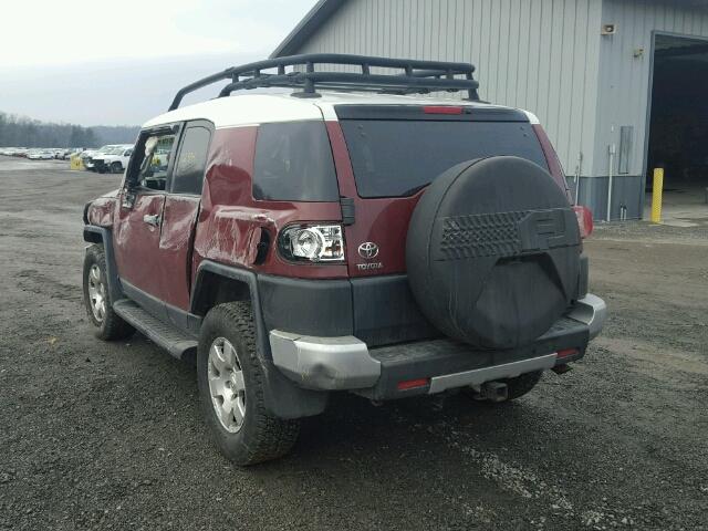 JTEBU4BF9AK080468 - 2010 TOYOTA FJ CRUISER BURGUNDY photo 3