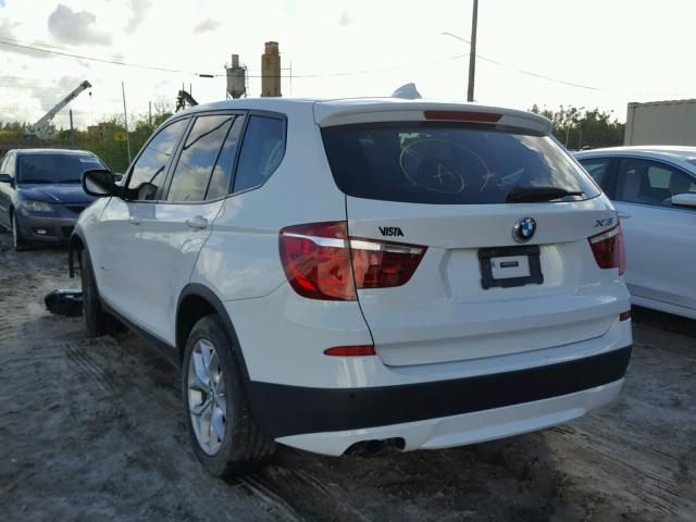 5UXWX7C56BL734244 - 2011 BMW X3 XDRIVE3 WHITE photo 3