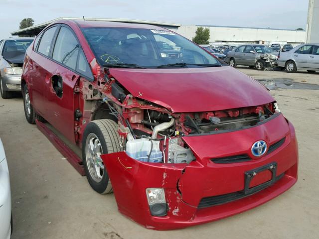 JTDKN3DU8A0030910 - 2010 TOYOTA PRIUS RED photo 1