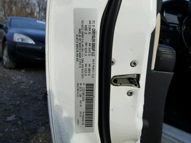 1C3CDFCB8FD150784 - 2015 DODGE DART LIMIT WHITE photo 10