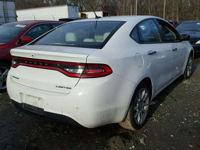 1C3CDFCB8FD150784 - 2015 DODGE DART LIMIT WHITE photo 4