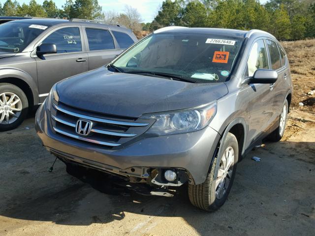 2HKRM3H75DH500873 - 2013 HONDA CR-V EXL GRAY photo 2