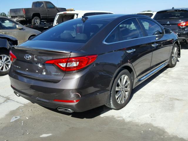 5NPE34AF9FH120236 - 2015 HYUNDAI SONATA SPO BROWN photo 4