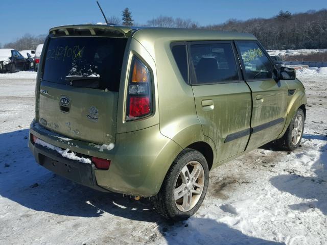 KNDJT2A26A7085491 - 2010 KIA SOUL + GREEN photo 4