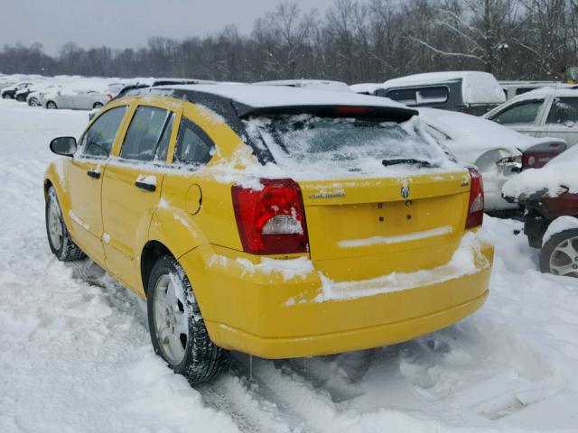 1B3HB48B27D592077 - 2007 DODGE CALIBER SX YELLOW photo 3