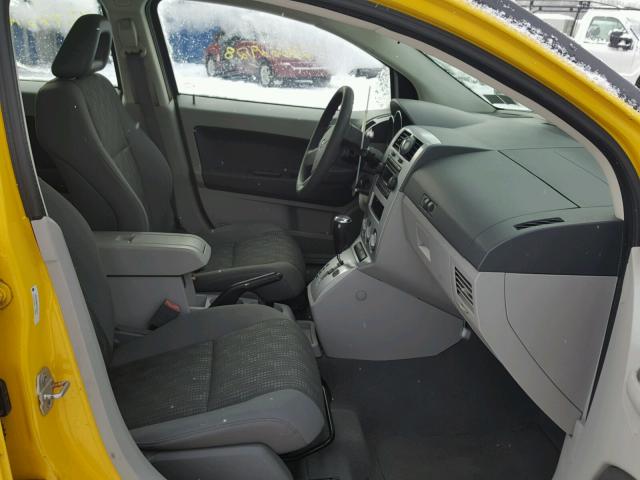 1B3HB48B27D592077 - 2007 DODGE CALIBER SX YELLOW photo 5