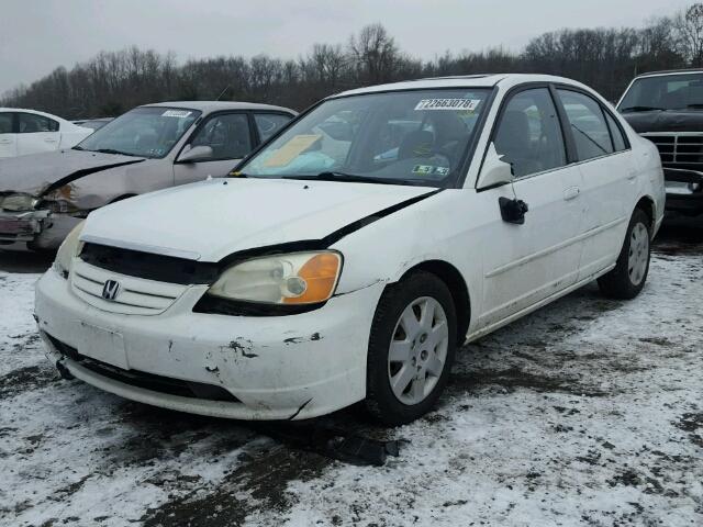 2HGES26702H578714 - 2002 HONDA CIVIC EX WHITE photo 2