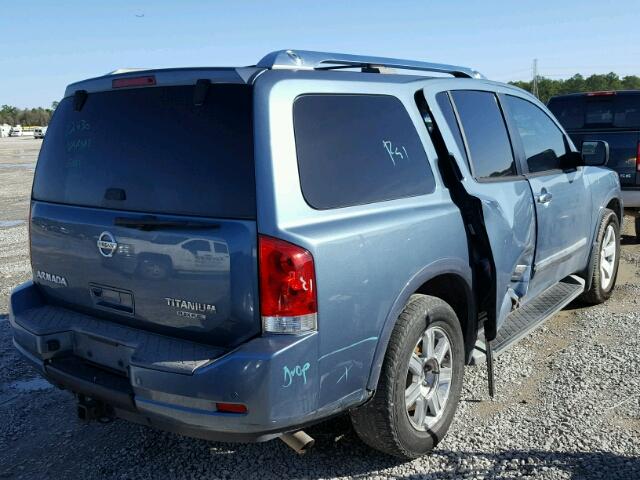 5N1BA0ND9AN620508 - 2010 NISSAN ARMADA SE BLUE photo 4