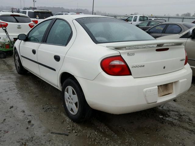 1B3ES26C14D588844 - 2004 DODGE NEON BASE WHITE photo 3