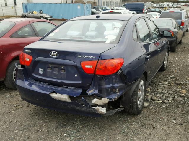 KMHDU46D38U404692 - 2008 HYUNDAI ELANTRA GL BLUE photo 4