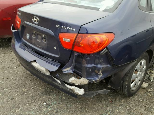 KMHDU46D38U404692 - 2008 HYUNDAI ELANTRA GL BLUE photo 9