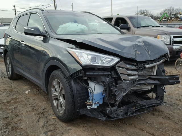 5XYZU3LB1EG184182 - 2014 HYUNDAI SANTA FE S GREEN photo 1