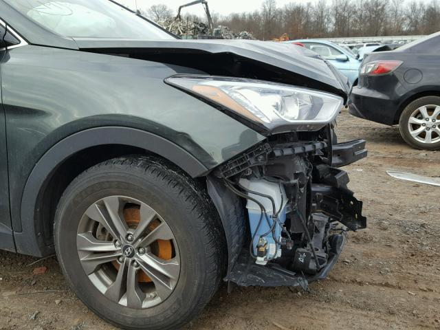 5XYZU3LB1EG184182 - 2014 HYUNDAI SANTA FE S GREEN photo 9