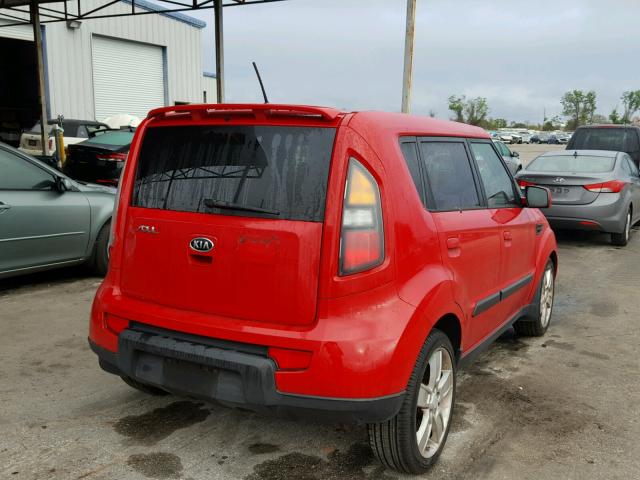 KNDJT2A22A7034506 - 2010 KIA SOUL + RED photo 4