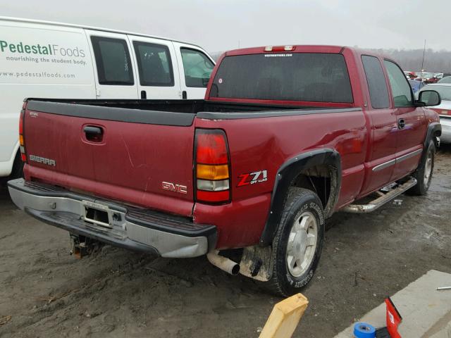 2GTEK19BX51289877 - 2005 GMC NEW SIERRA RED photo 4