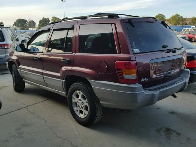 1J4G258S4XC758289 - 1999 JEEP GRAND CHER BURGUNDY photo 3