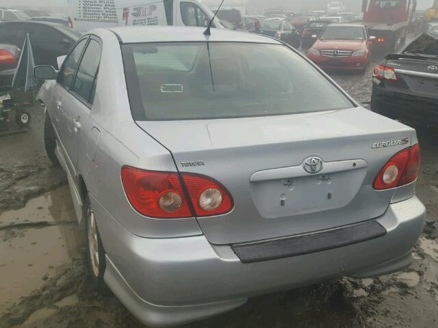 1NXBR32E75Z557136 - 2005 TOYOTA COROLLA CE SILVER photo 3