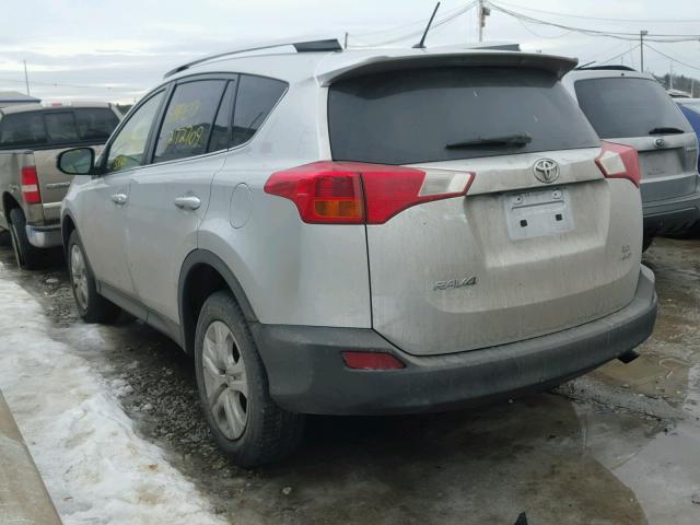 JTMBFREV1ED059655 - 2014 TOYOTA RAV4 LE SILVER photo 3