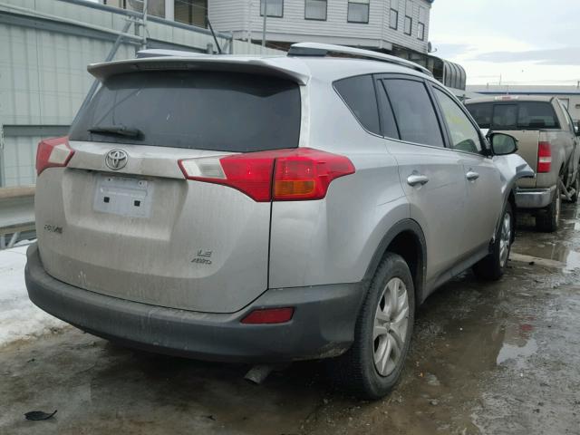 JTMBFREV1ED059655 - 2014 TOYOTA RAV4 LE SILVER photo 4