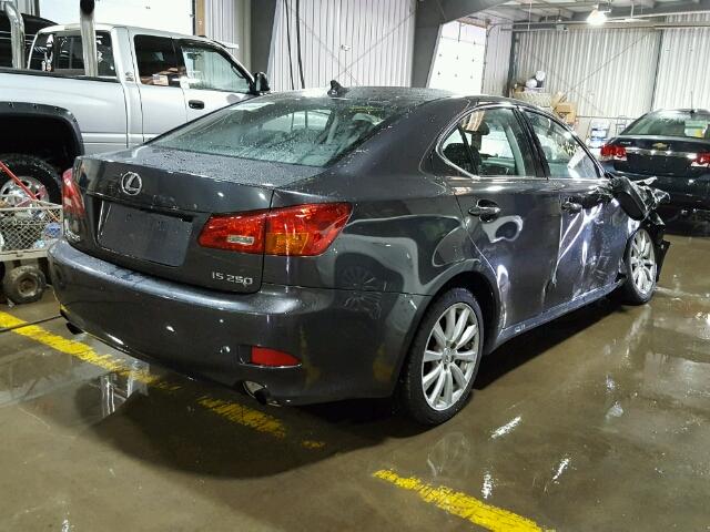 JTHCK262X75009246 - 2007 LEXUS IS 250 GRAY photo 4