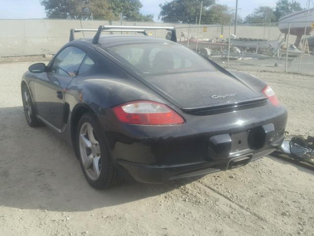 WP0AA29827U760293 - 2007 PORSCHE CAYMAN S BLACK photo 3