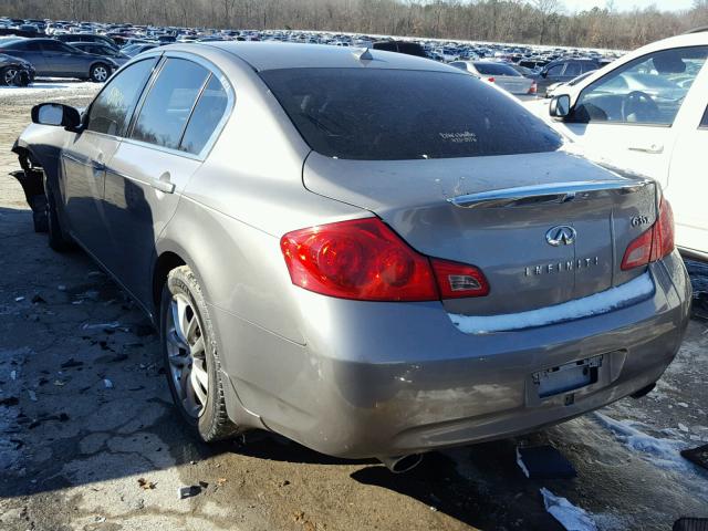 JNKBV61F38M278913 - 2008 INFINITI G35 GRAY photo 3