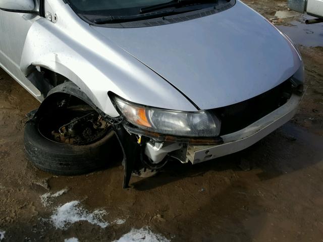 2HGFG1B60AH510540 - 2010 HONDA CIVIC LX SILVER photo 9