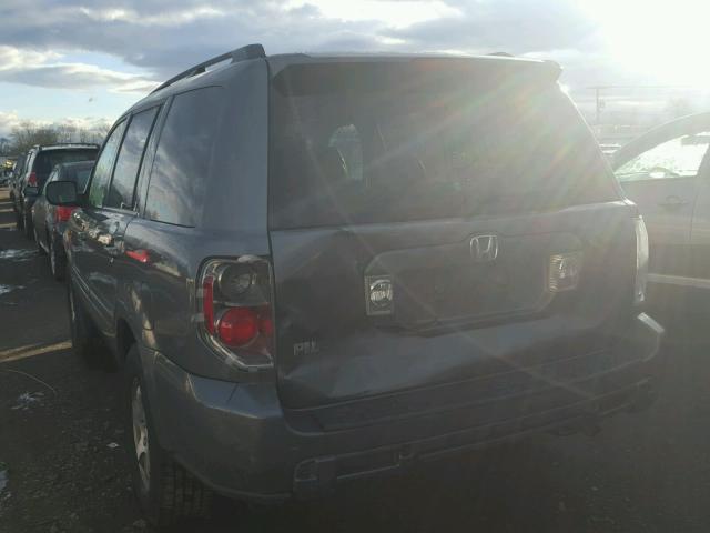 5FNYF28587B023437 - 2007 HONDA PILOT EXL GRAY photo 3