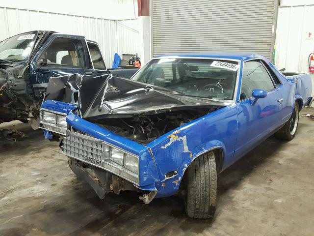 3GCCW80H3FS920285 - 1985 CHEVROLET EL CAMINO BLUE photo 2