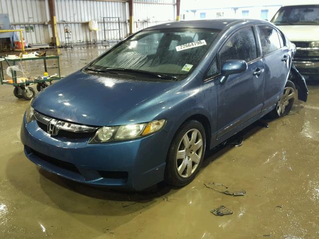 2HGFA1F55AH306125 - 2010 HONDA CIVIC LX BLUE photo 2