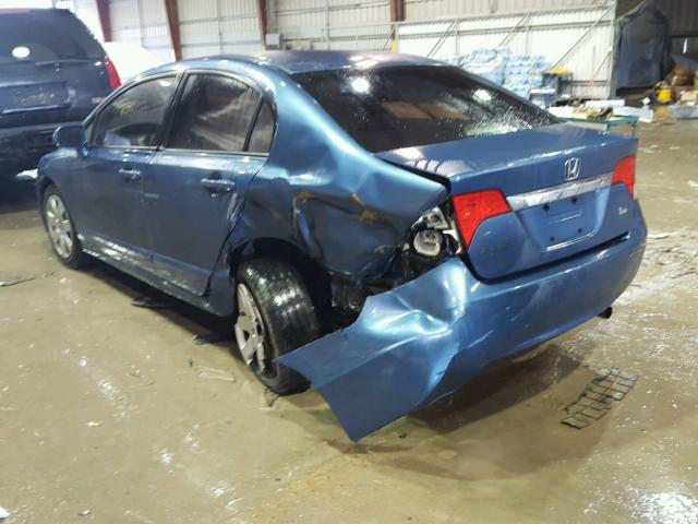 2HGFA1F55AH306125 - 2010 HONDA CIVIC LX BLUE photo 3