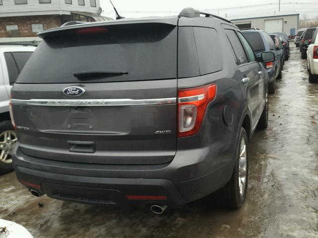 1FM5K8F88FGB21737 - 2015 FORD EXPLORER L GRAY photo 4