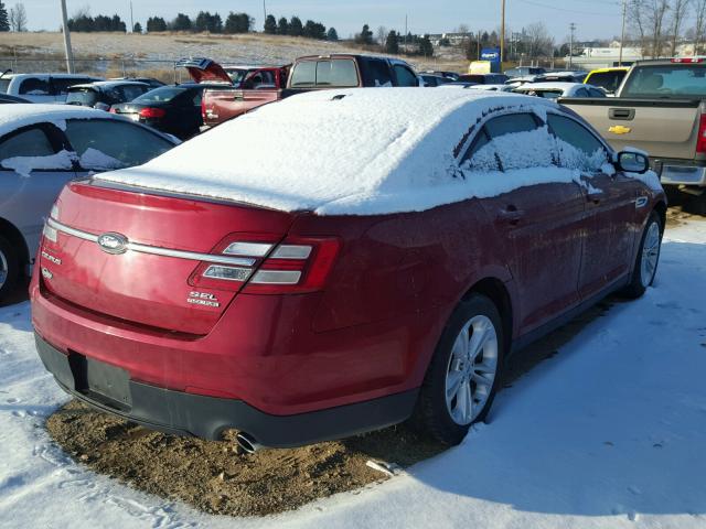 1FAHP2E84DG199050 - 2013 FORD TAURUS SEL RED photo 4