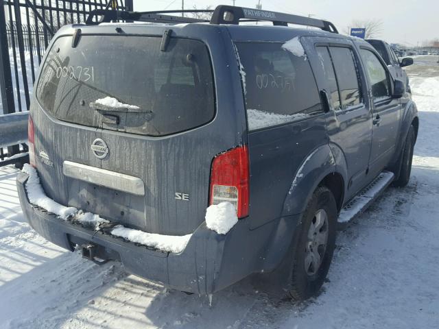 5N1AR18W37C615865 - 2007 NISSAN PATHFINDER BLUE photo 4