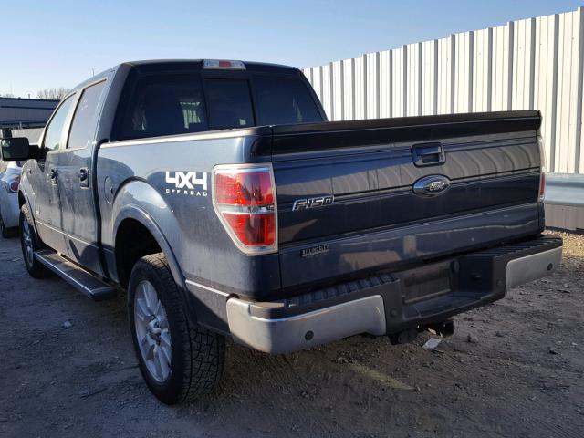 1FTFW1ET1DKG26541 - 2013 FORD F150 SUPER BLUE photo 3