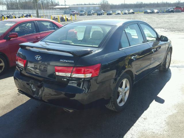 5NPEU46F07H192384 - 2007 HYUNDAI SONATA SE BLACK photo 4