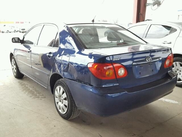 JTDBR38EX30013262 - 2003 TOYOTA COROLLA CE BLUE photo 3