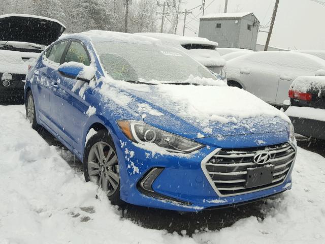 KMHD84LF1HU208664 - 2017 HYUNDAI ELANTRA SE BLUE photo 1