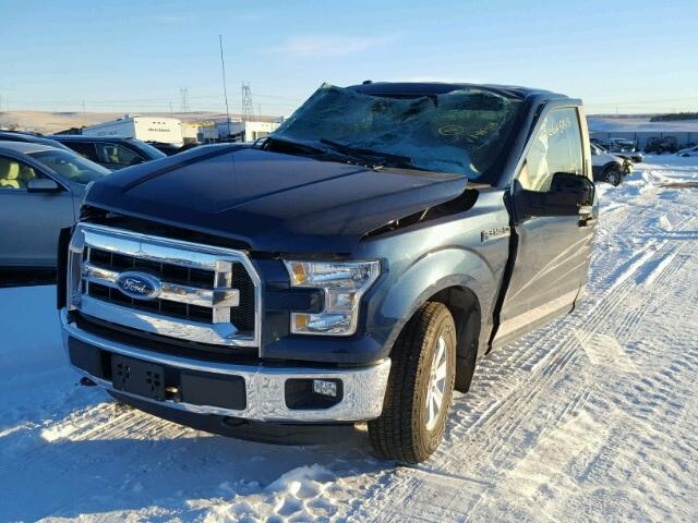 1FTMF1EFXGKE45945 - 2016 FORD F150 BLUE photo 2