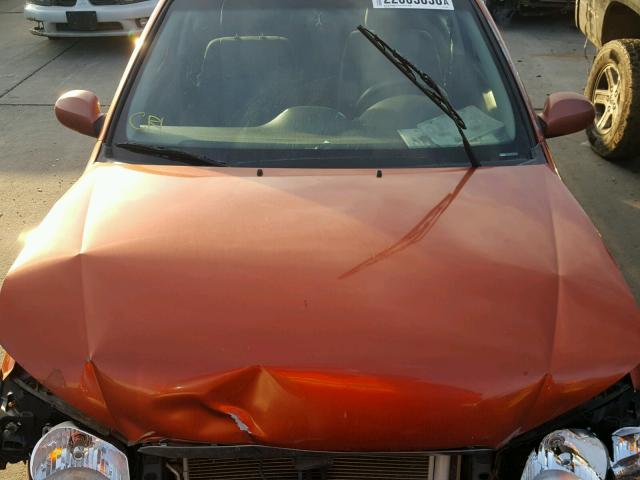 KNAFE121185020258 - 2008 KIA SPECTRA EX ORANGE photo 7