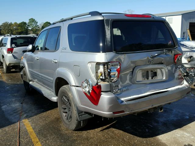 5TDZT34A34S232730 - 2004 TOYOTA SEQUOIA SR GRAY photo 3