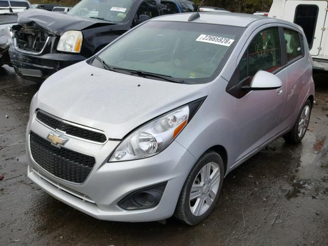 KL8CD6S9XFC730305 - 2015 CHEVROLET SPARK 1LT SILVER photo 2