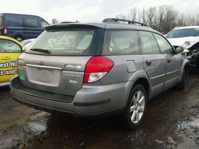 4S4BP60C797340165 - 2009 SUBARU OUTBACK GRAY photo 4