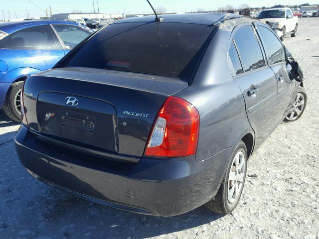 KMHCN4AC4BU604284 - 2011 HYUNDAI ACCENT GLS CHARCOAL photo 4