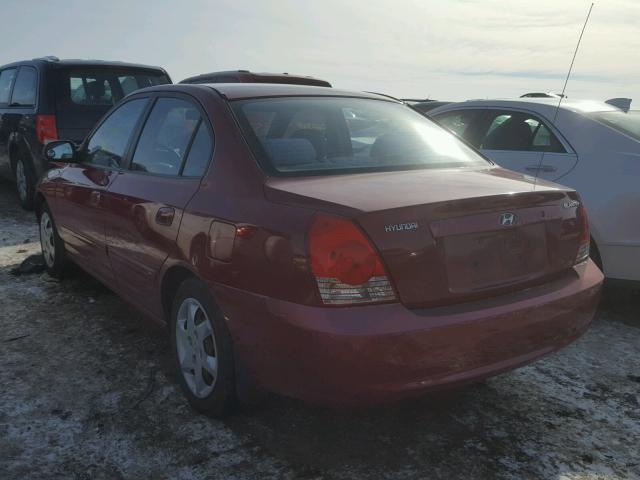 KMHDN46D56U203774 - 2006 HYUNDAI ELANTRA GL RED photo 3