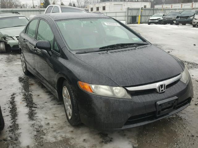 2HGFA15568H331515 - 2008 HONDA CIVIC LX BLACK photo 1